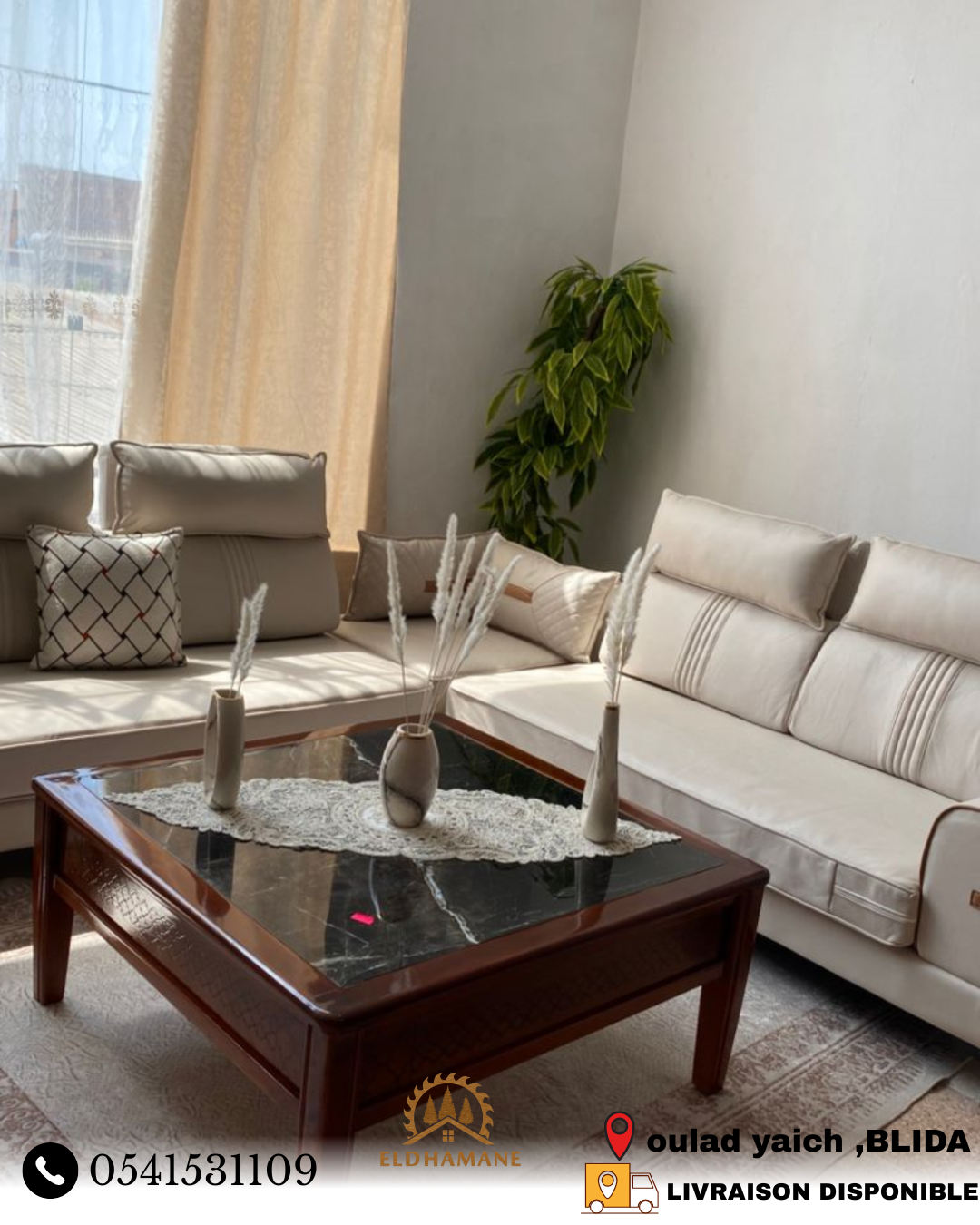 salon cuir L