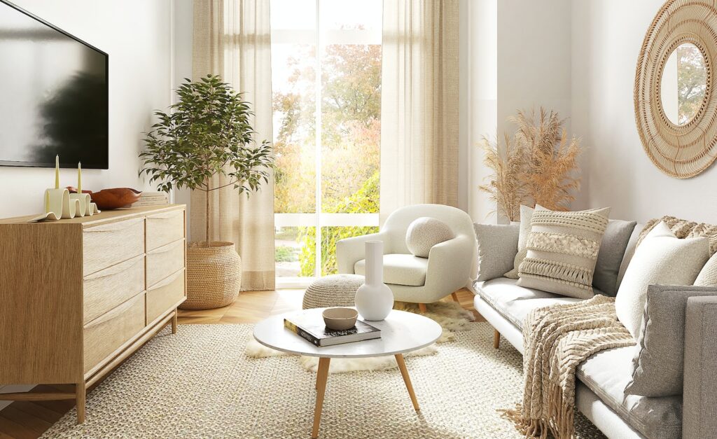 white and gray sofa chair near window